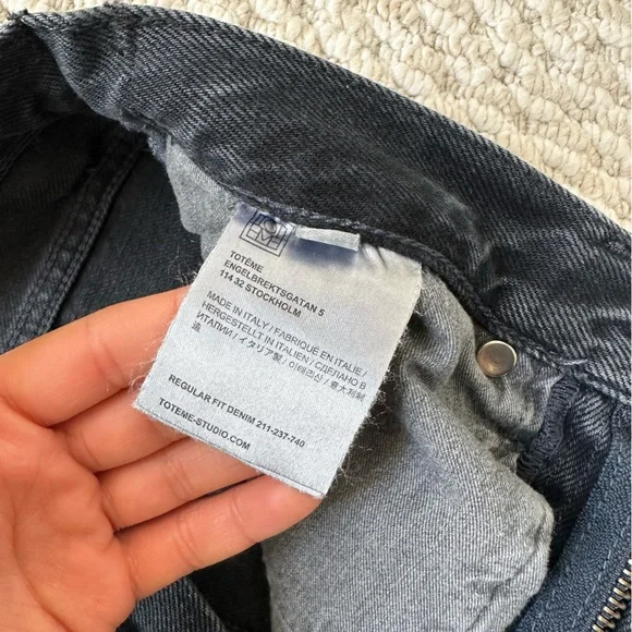 Toteme Black Regular Fit Straight Jeans - Picture 5 of 9